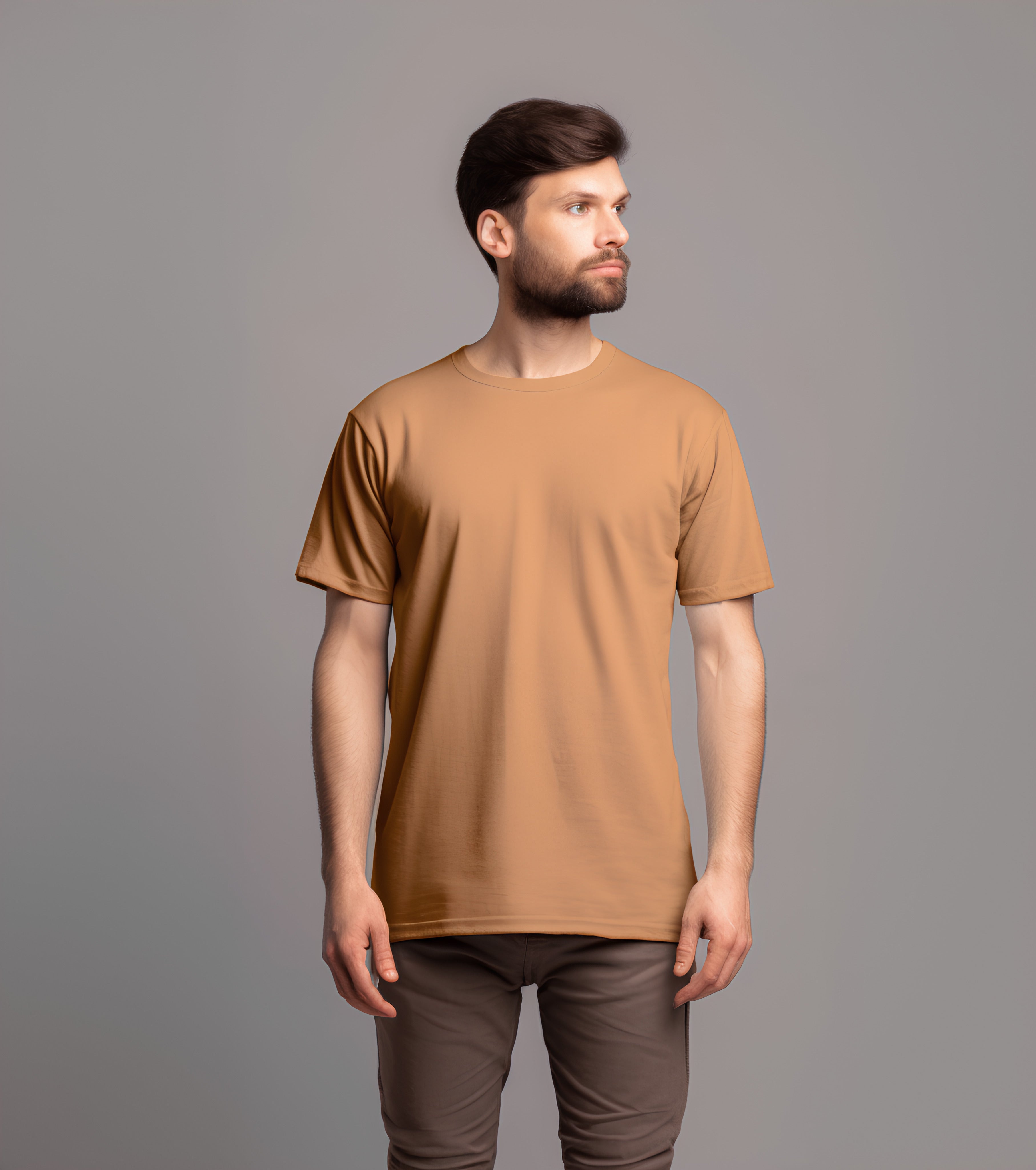 T-shirt Highland Marron