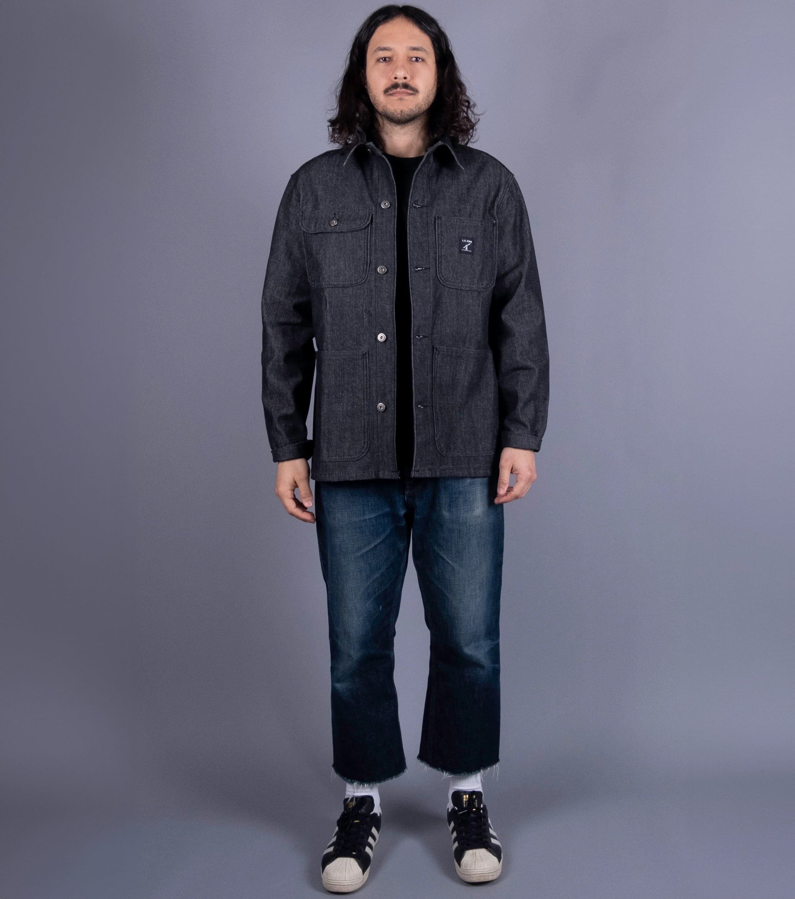 Denim Chore Coat Black